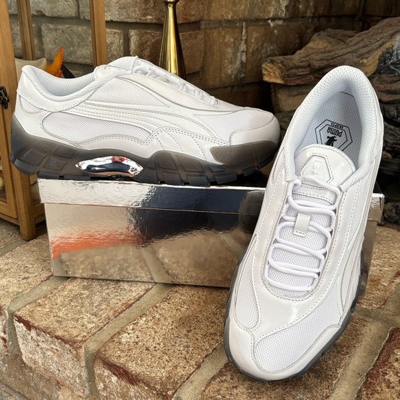 Brand New PUMA x SKEPTA Skope Sneakers Leather Lace Up Chrome Streetwear White